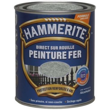 Julien Hammerite fer martelé 0.75l gris argent