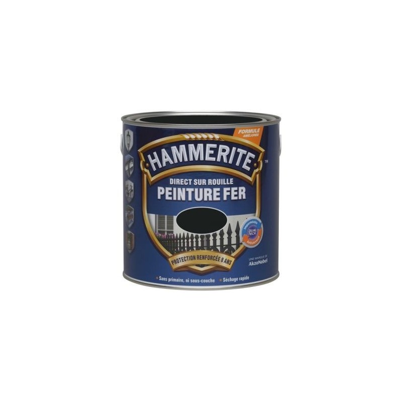 Julien Hammerite ferronnerie mat 0.25l noir 071100
