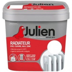 Julien Peinture radiateur phase aqueuse satin 0.75l blanc - Image 3