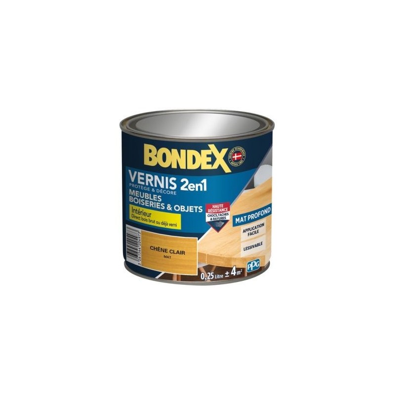 Bondex Vernis chêne clair mat 250ml