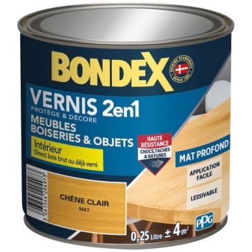 Bondex Vernis chêne clair mat 250ml