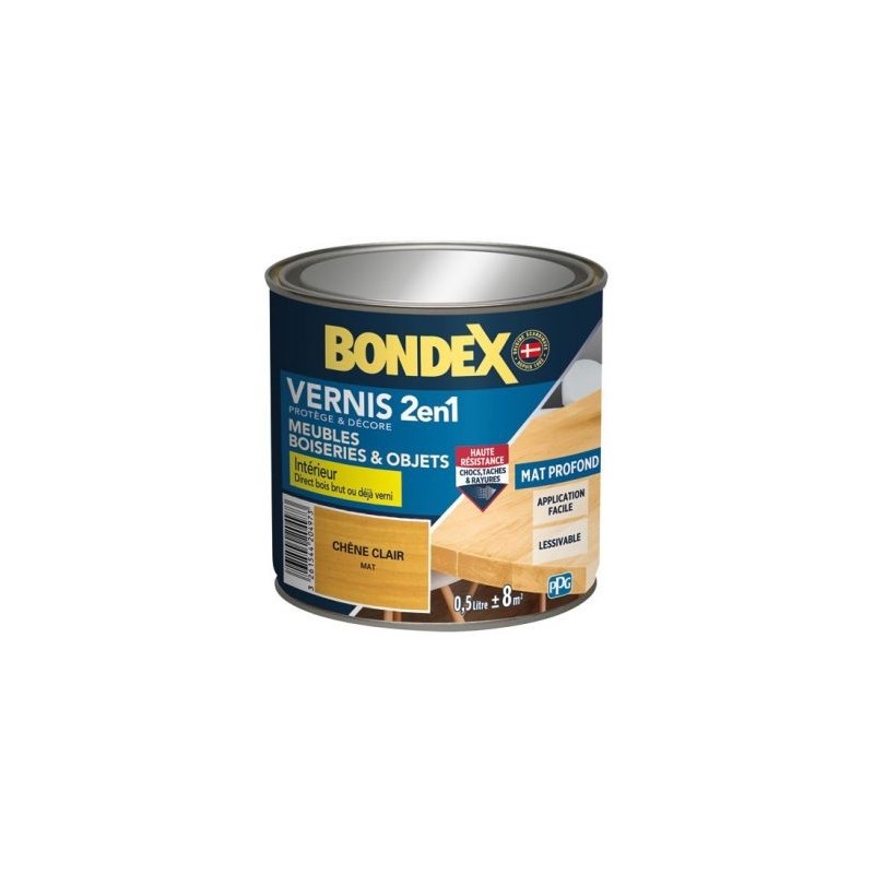 Bondex Vernis chêne clair mat 500ml
