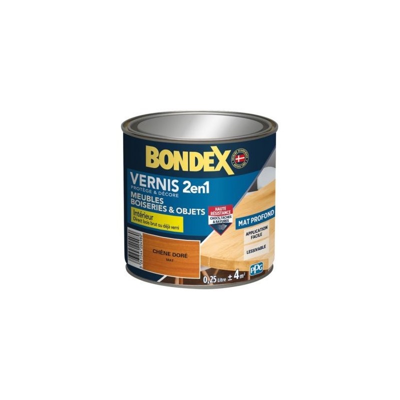 Bondex Vernis chêne doré brillant 250 ml