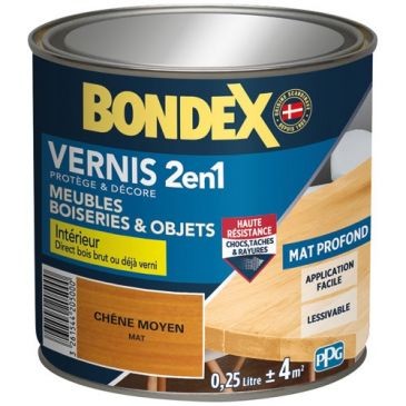 Bondex Vernis chêne moyen mat 250ml