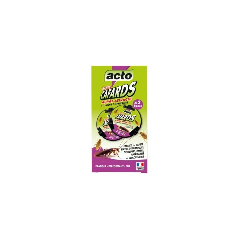 SOJAM Acto boites appat cafards blattes au spinosad x2