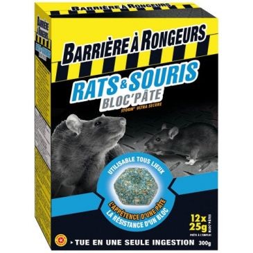 COMPO FRANCE Rats souris bloc pâte appât 300g /nc