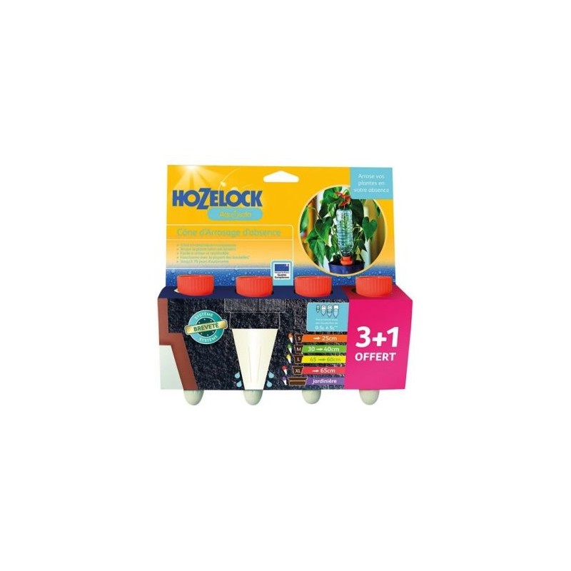 HOZELOCK Cône arrosage ceramique Aquasolo orange x4 blister