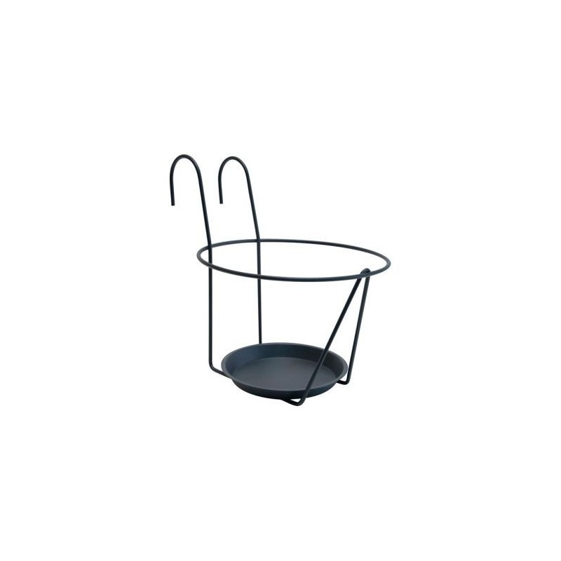 LOUIS MOULIN Porte pot soucoupe crochet 25cm anthracite