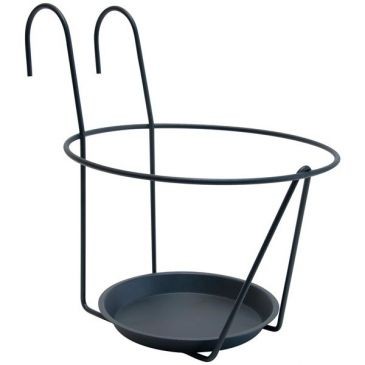 LOUIS MOULIN Porte pot soucoupe crochet 25cm anthracite