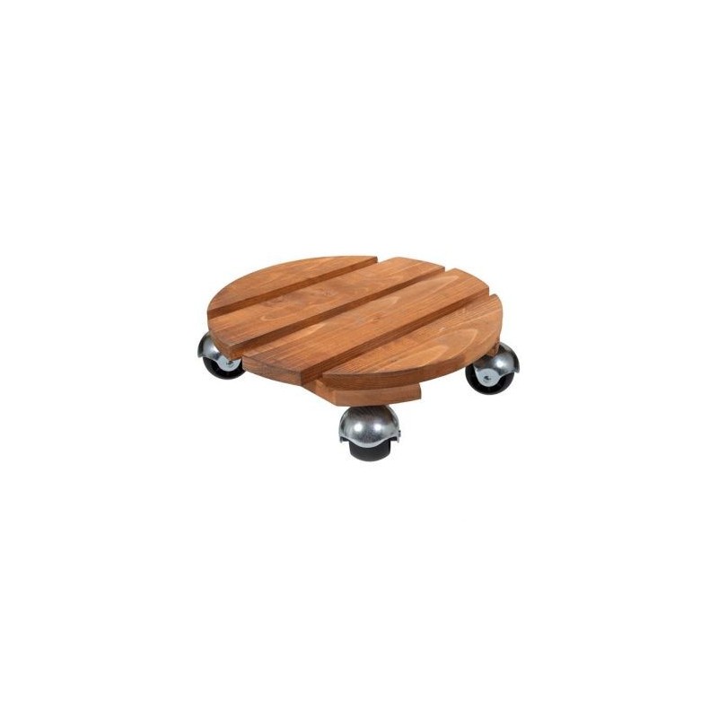 LOUIS MOULIN Roule plante rond basics 30cm 70kg 4 roues bois naturel