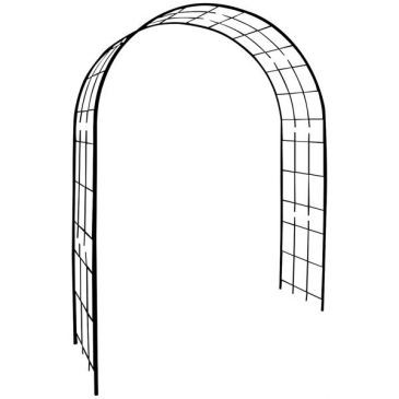 LOUIS MOULIN Arche tube carré 20mm treillage fer vieilli dim.180x50x250cm
