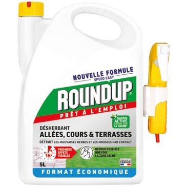 Roundup Désherbant allées terrasses prêt à l'emploi 5l pulvérisateur