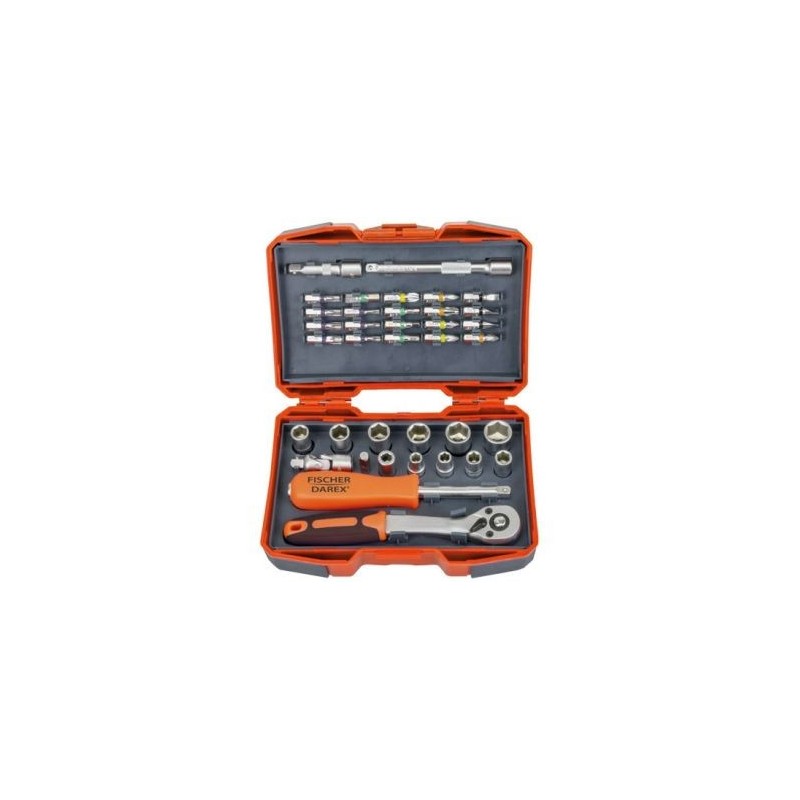 FranceBricoDeco Coffret douilles et embouts 1/4 38 pièces