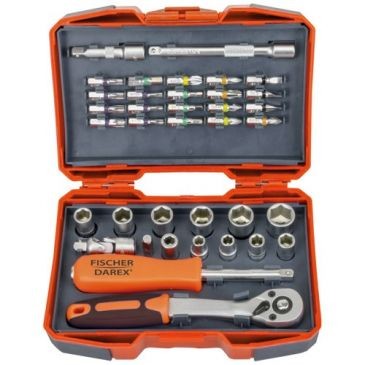 FranceBricoDeco Coffret douilles et embouts 1/4 38 pièces