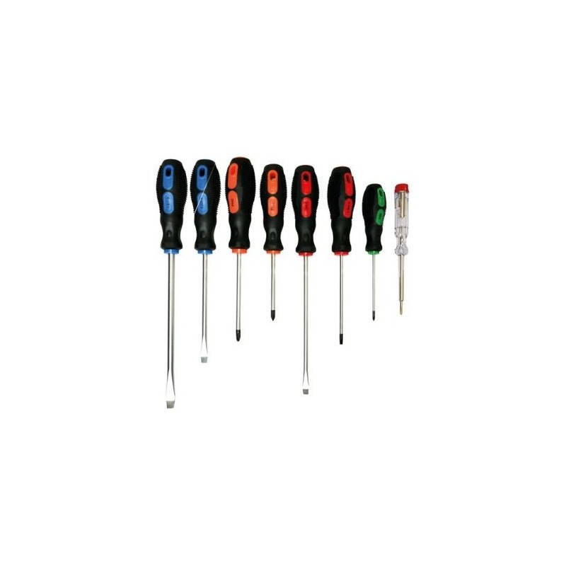 Fischer Darex Tournevis manches bi-matiere lot de 8