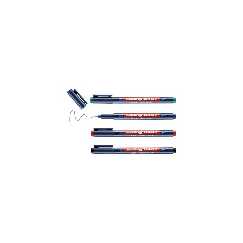 EDDING Marqueur de cable étui de 4 couleurs assorties