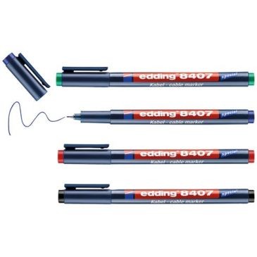 EDDING Marqueur de cable étui de 4 couleurs assorties