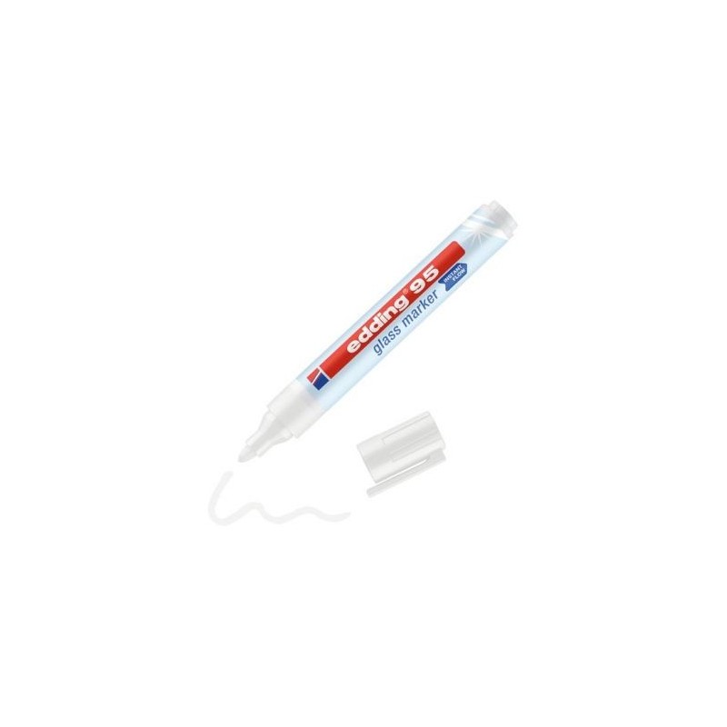EDDING Marqueur psur verre blanc efacable pointe ogive 1.5/3mm