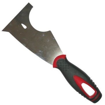 Savy Couteau multifonction inox bimatière rouge 4059