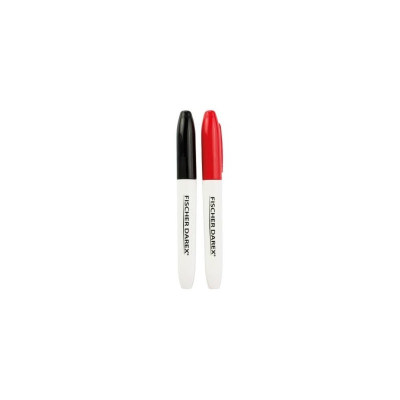 Fischer Darex Marqueur lot de 2 rouge et noir
