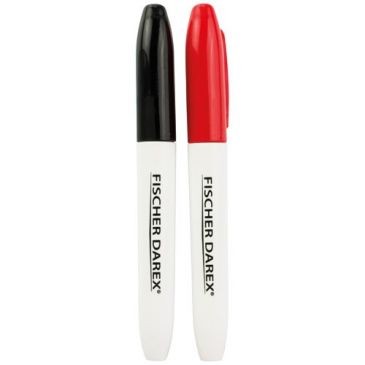 Fischer Darex Marqueur lot de 2 rouge et noir