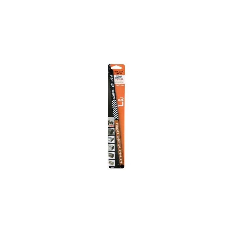 Fischer Darex Lames métaux cobalt bimétal x3 300mm sur carte