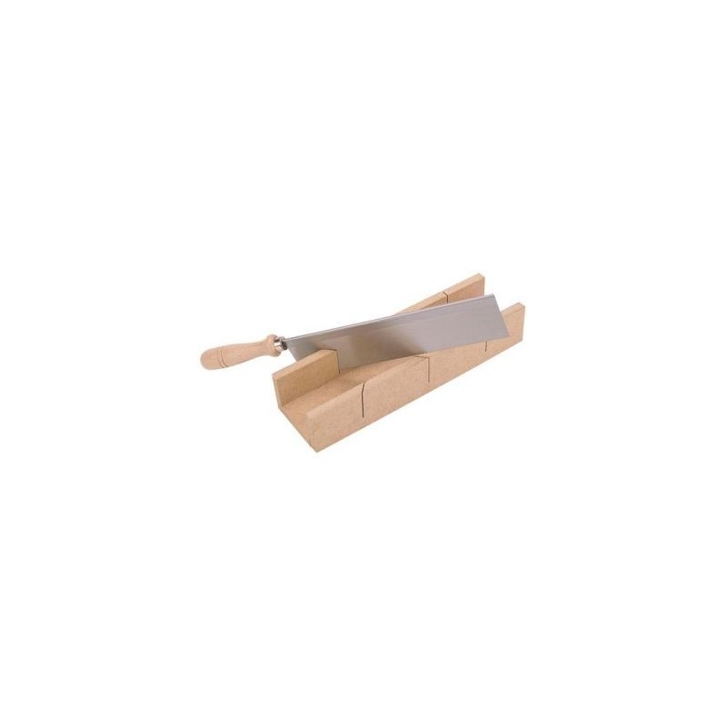 Fischer Darex Boîte à onglet bois 300mm+scie à dos