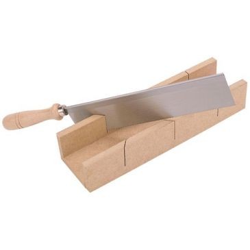 Fischer Darex Boîte à onglet bois 300mm+scie à dos
