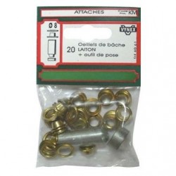 Vynex Oeillet de bache d8mm x20 + outil - Image 3