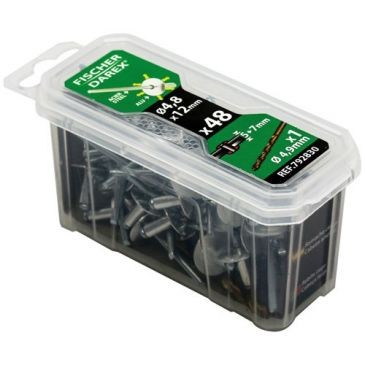 Fischer Darex Rivets aveugle 4.8x12 x 48 pièces tête large