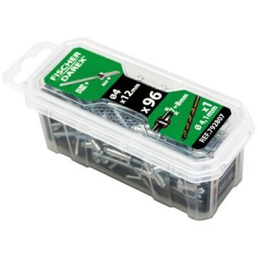Fischer Darex Rivets aveugle 4x12 x 96 pièces tête plate