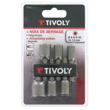 Tivoly Embouts noix de serrage 6 pans magnétiques x6 sc