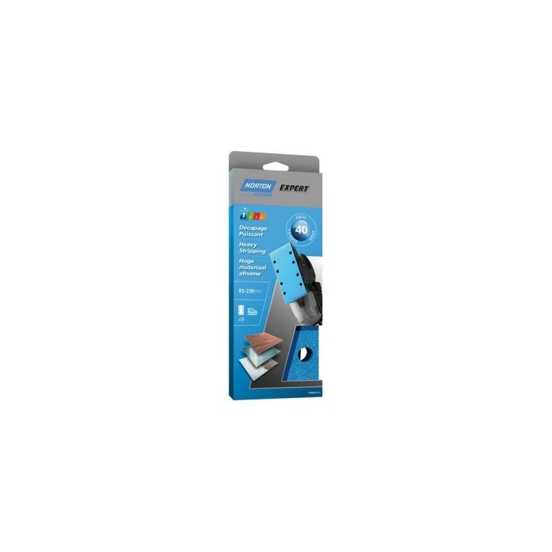 Norton Patin Expert trous parallèles 93x230 grain 40 x 5 pièces