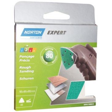 Norton Triangle perforé expert 6 trous 95 gr. 80 pack x5