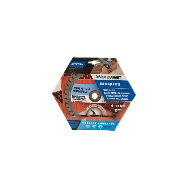 Norton Disque diamant 115 travaux courants brique