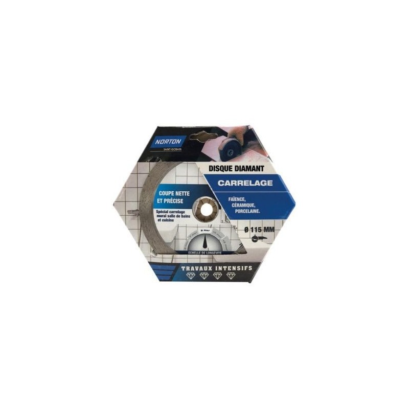 Norton Disque diamant intensif carrelage 115