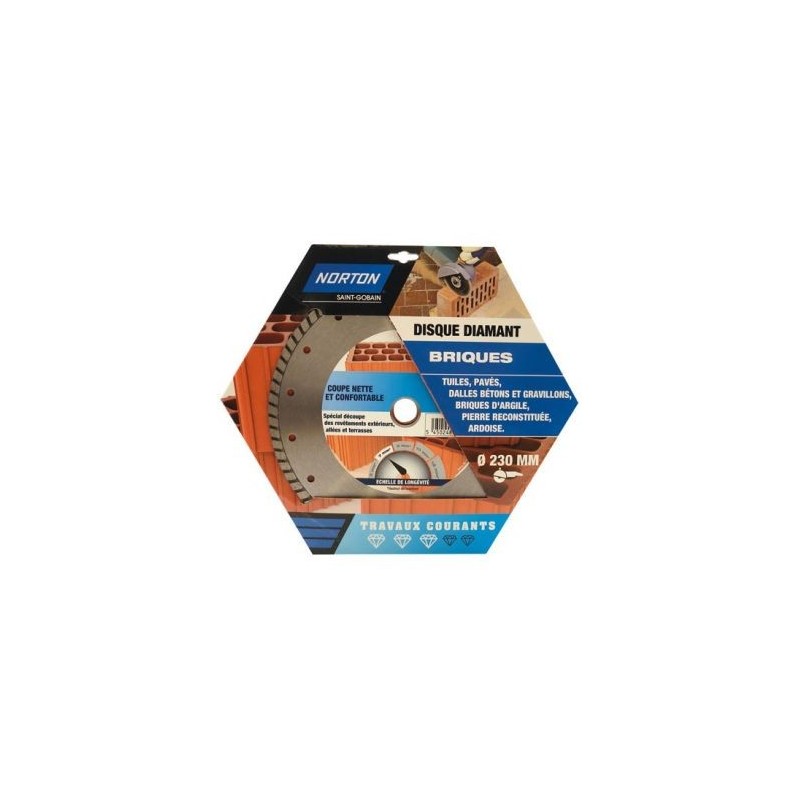 Norton Disque diamant travaux courants 230 brique