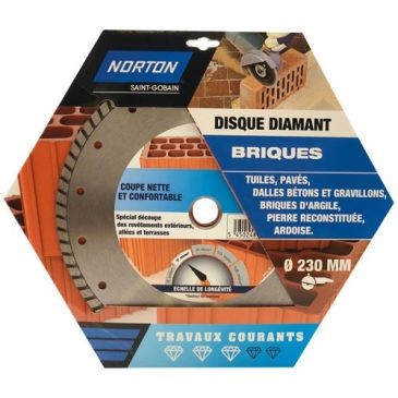 Norton Disque diamant travaux courants 230 brique