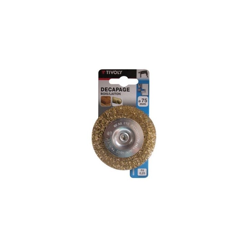 Tivoly Brosse circulaire 75mm laiton blister