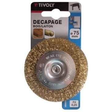 Tivoly Brosse circulaire 75mm laiton blister