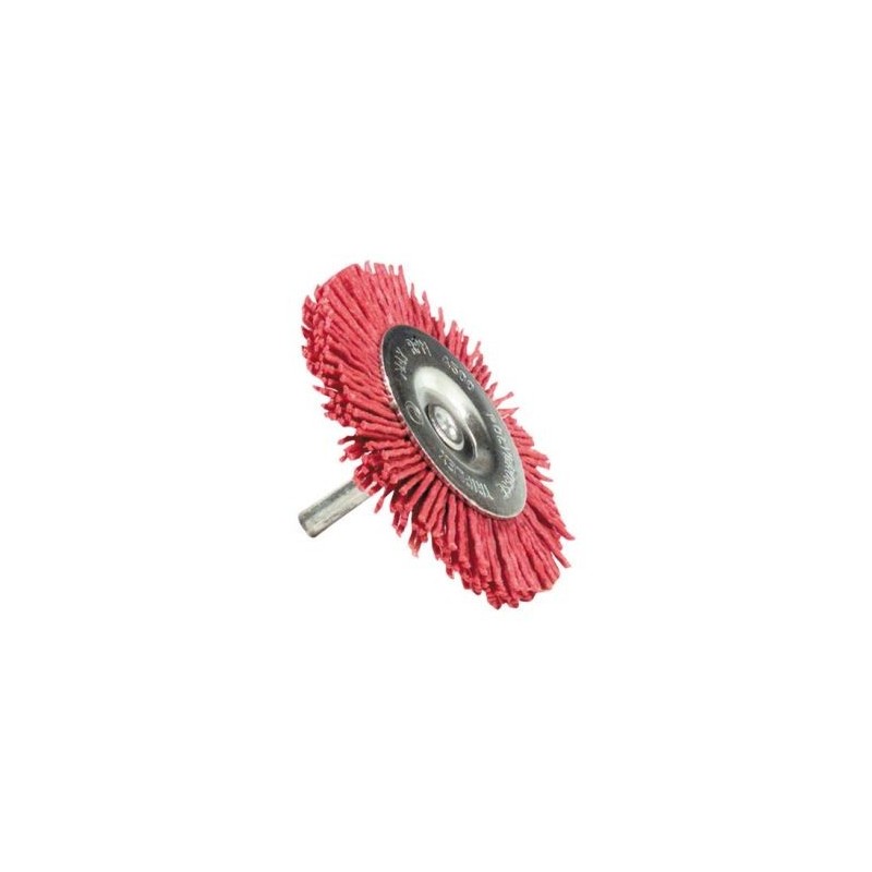 Tivoly Brosse circulaire 75mm nylon sur tige t6 blister