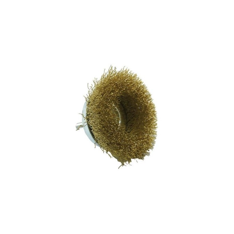 Tivoly Brosse coupe 75mm laiton sur tige t6 blister