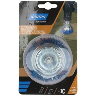 Norton Brosse perceuse coupe nylon bleu 75 Norton
