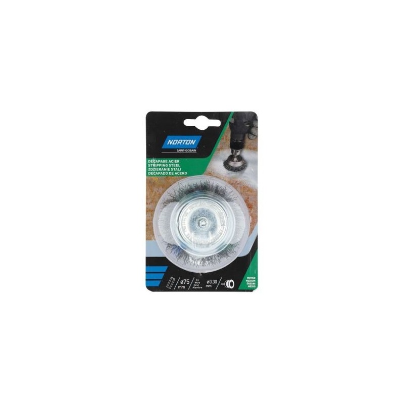 Norton Brosse perceuse coupe ondulé acier 75 Norton