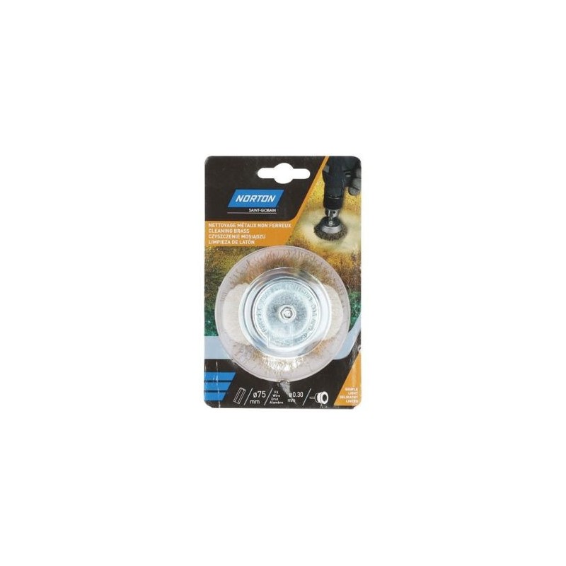 Norton Brosse perceuse coupe ondulé laiton 75 Norton