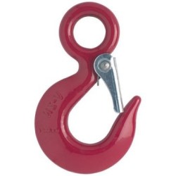 Crochet levage à oeil linguet 1000kg acier c40 Ø23mm uc1