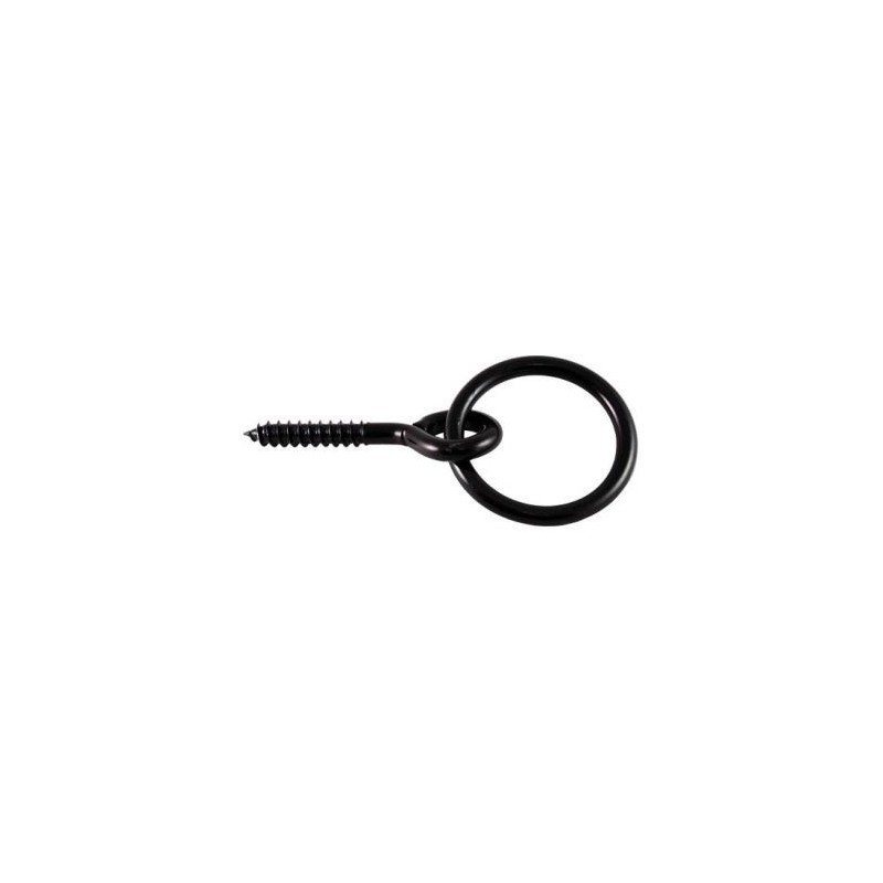 CHAPUIS Anneau écurie vis acier zingué noir Ø7x50mm uc1