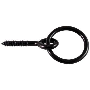 CHAPUIS Anneau écurie vis acier zingué noir Ø7x50mm uc1