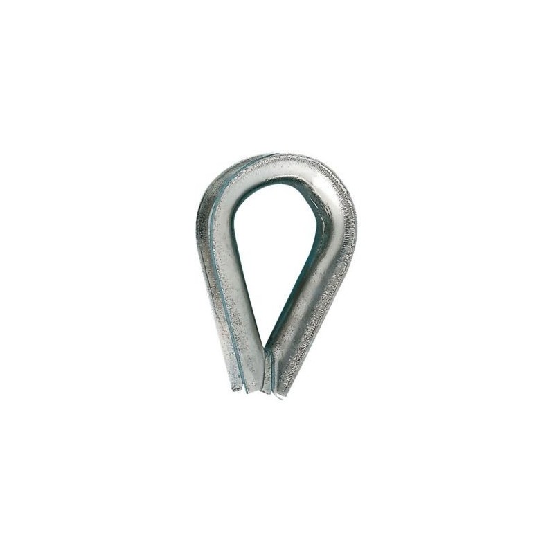 CHAPUIS Cosse câble coeur acier zingue Ø9mm blister 2