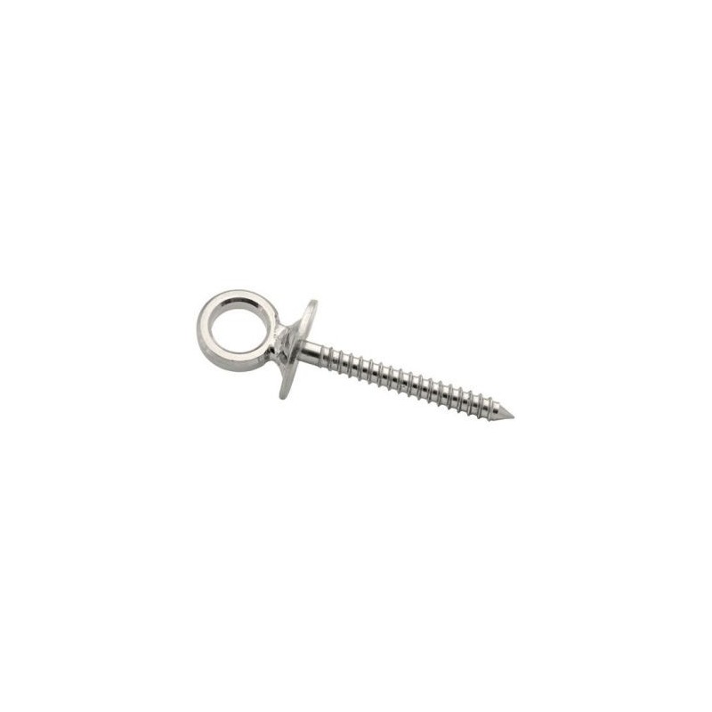 CHAPUIS Piton à oeil vis bois acier inox. Øfil 8mm long.80mm uc2